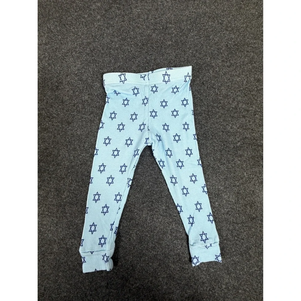 Caden Lane Leggings Kids 18-24 Months Blue Star of David‎ Bamboo Waffle Knit
